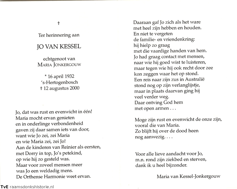 Jo van Kessel- Maria Jonkergouw